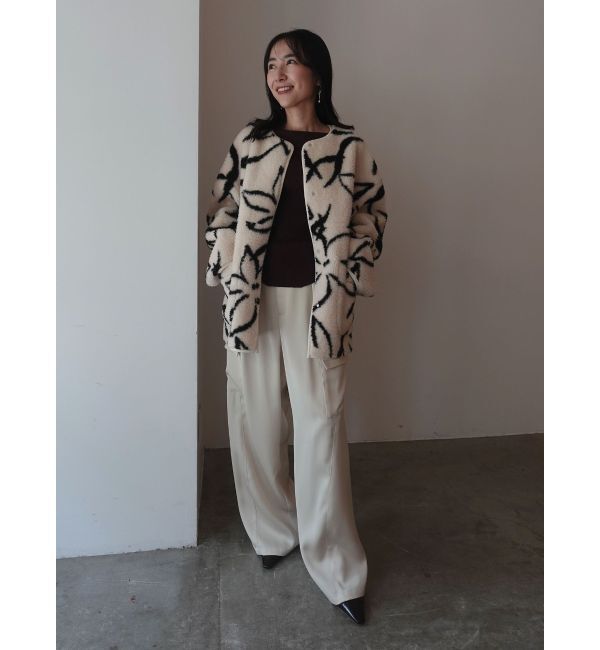 LAGUNAMOON「アシンメトリードレープフレアスリーブニット」|ニット・セーター|