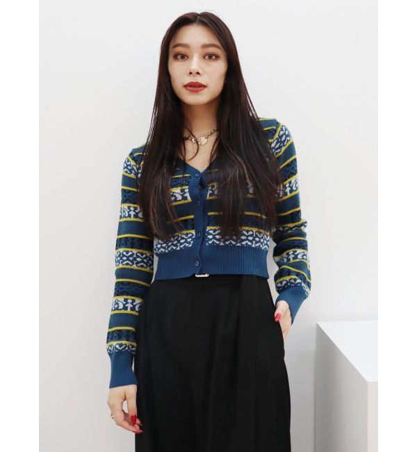 EVRIS「オリジナルジャガードショートニットカーディガン」|カーディガン|