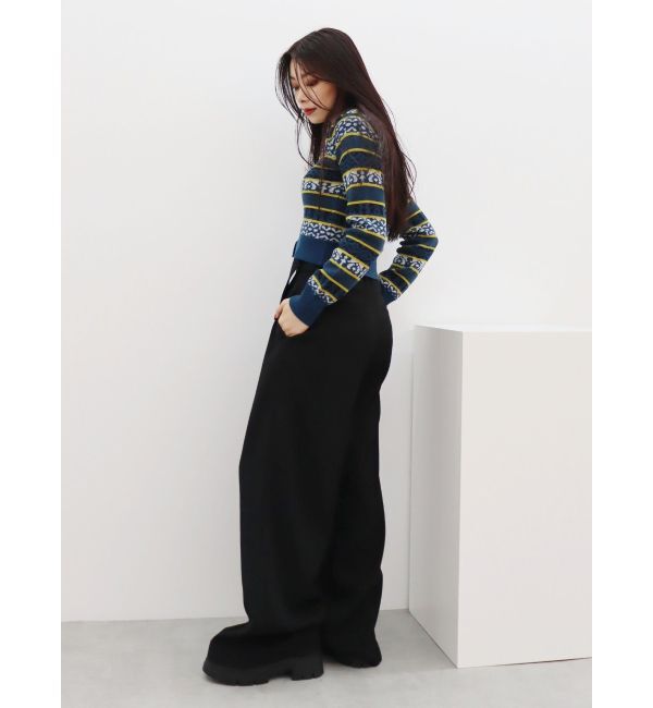 EVRIS「オリジナルジャガードショートニットカーディガン」|カーディガン|