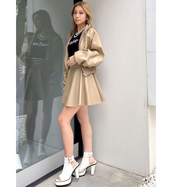 GYDA「レースラインフレアミニスカートライクショートパンツ【SETUP着用可】」|スカート|