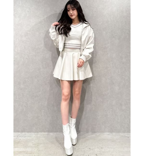 GYDA「レースラインフレアミニスカートライクショートパンツ【SETUP着用可】」|スカート|