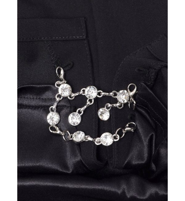 GYDA「slit chain bijou スカートライクショートパンツ」|スカート|