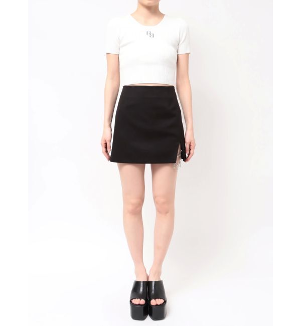 GYDA「slit chain bijou スカートライクショートパンツ」|スカート|