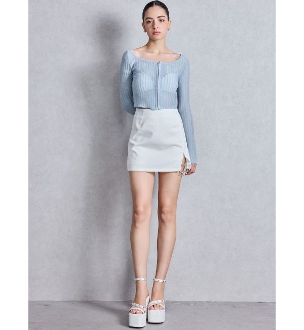 GYDA「slit chain bijou スカートライクショートパンツ」|スカート|