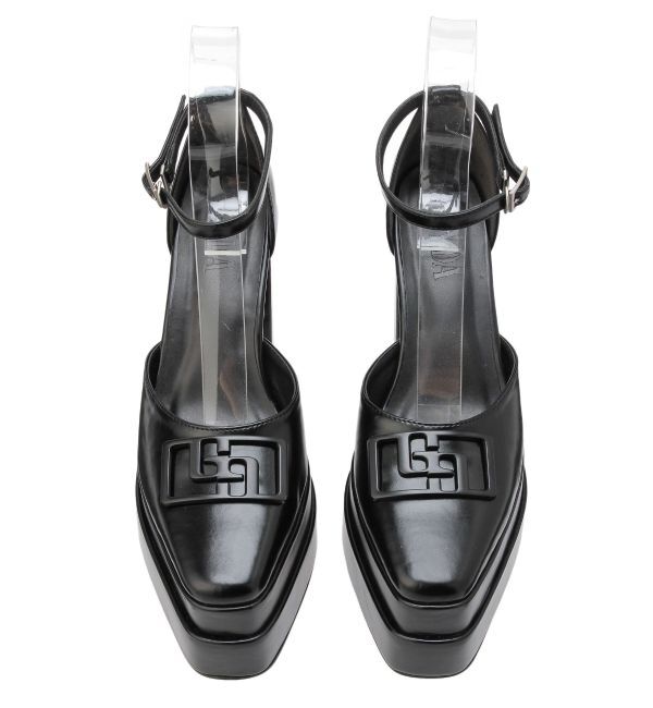 GYDA「GGアンクルストラップチャンキーヒールパンプス」|パンプス|