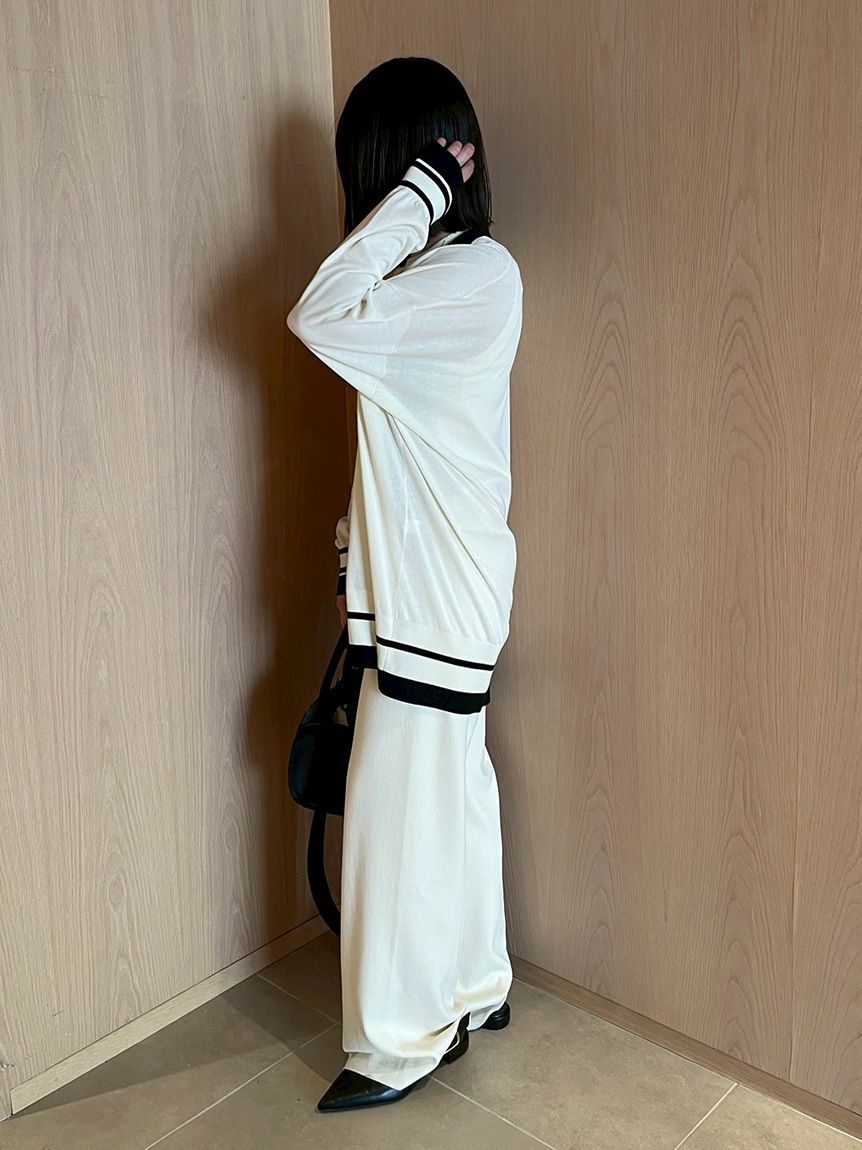 Mila Owen「【セットアップ対応】Ｗゴムシガレットニットパンツ」|チノ|