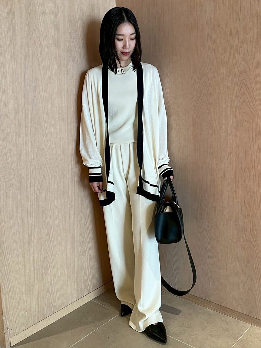 Mila Owen「【セットアップ対応】Ｗゴムシガレットニットパンツ」|チノ|