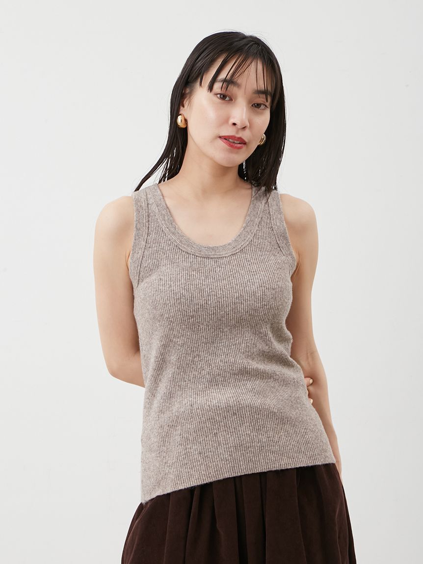Mila Owen「2wayアメスリウォームリブニットタンク」|ニット・セーター|