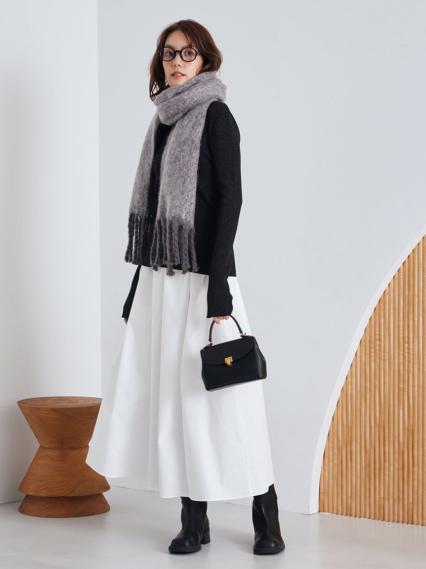 セットアイテム】ポロ衿ニットタックフレアスカートコーデSET（Mila