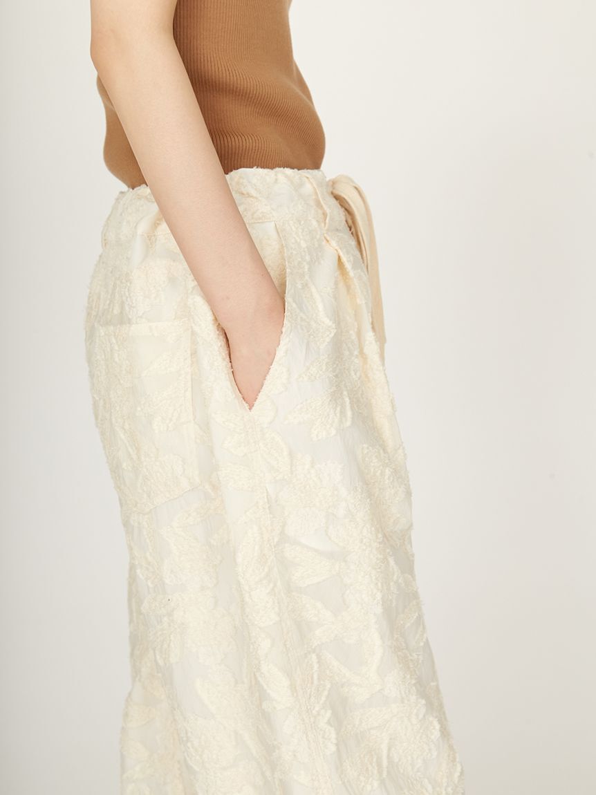 emmi atelier「ウエストギャザーワイドパンツ」|チノ|