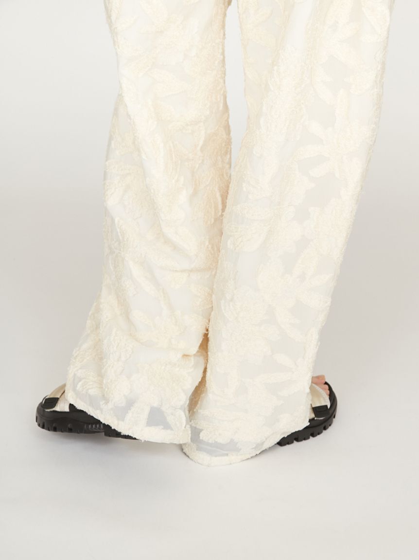 emmi atelier「ウエストギャザーワイドパンツ」|チノ|