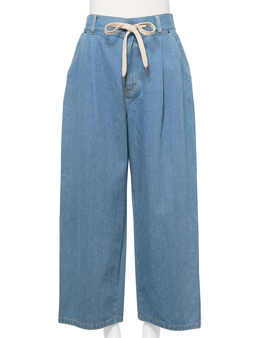 emmi atelier「ウエストギャザーワイドパンツ」|チノ|