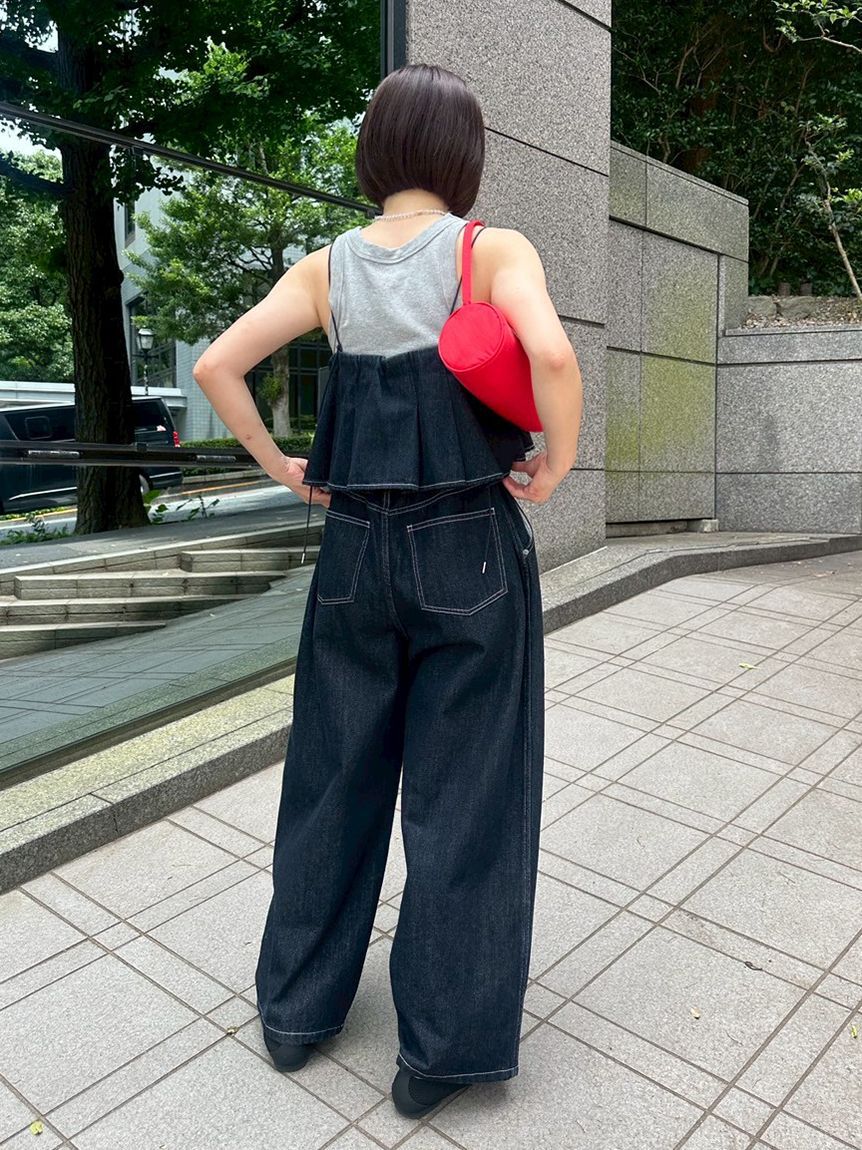 emmi atelier「ウエストギャザーワイドパンツ」|チノ|