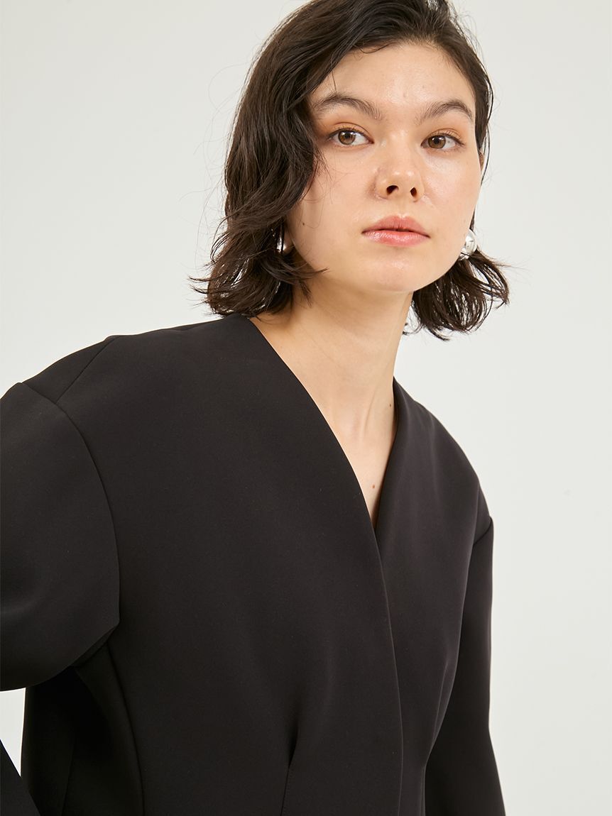 emmi atelier「【セットアップ対応】【金子綾 for emmi】コンフォートジャケット」|ノーカラージャケット|