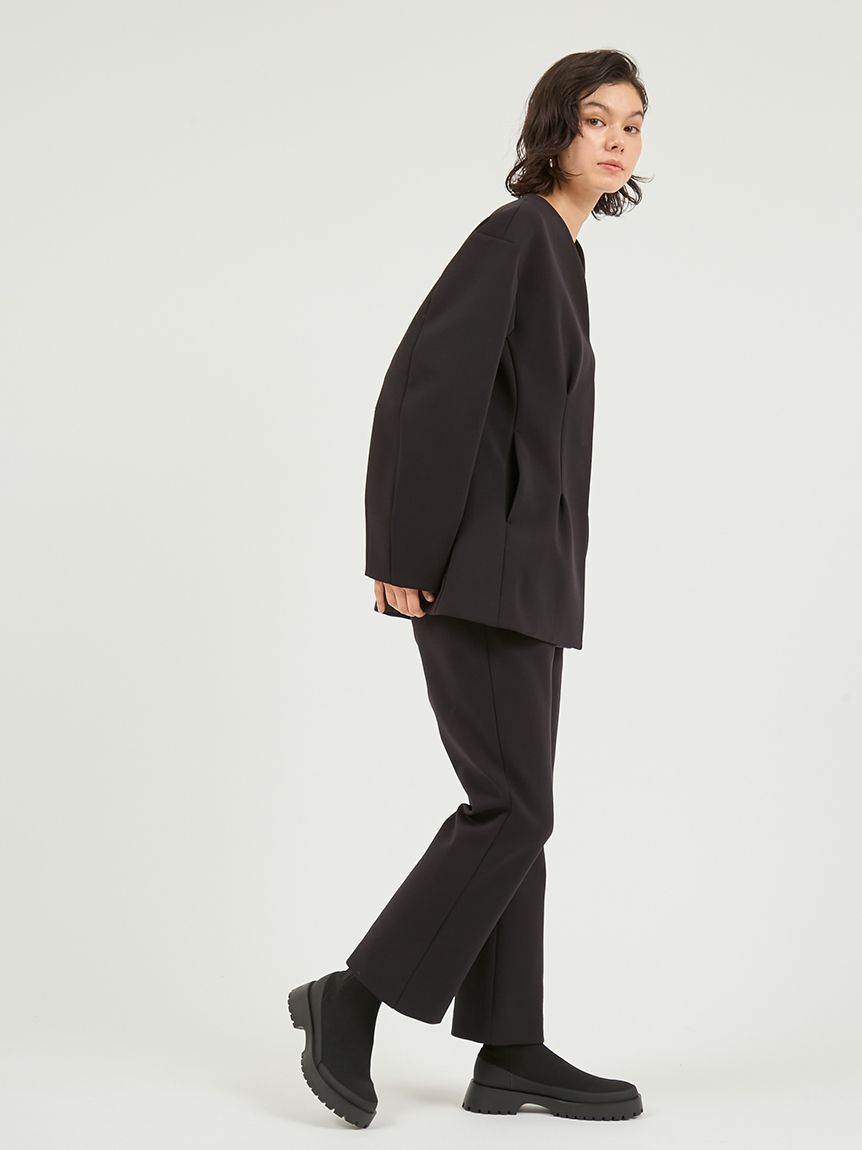 emmi atelier「【セットアップ対応】【金子綾 for emmi】コンフォートジャケット」|ノーカラージャケット|