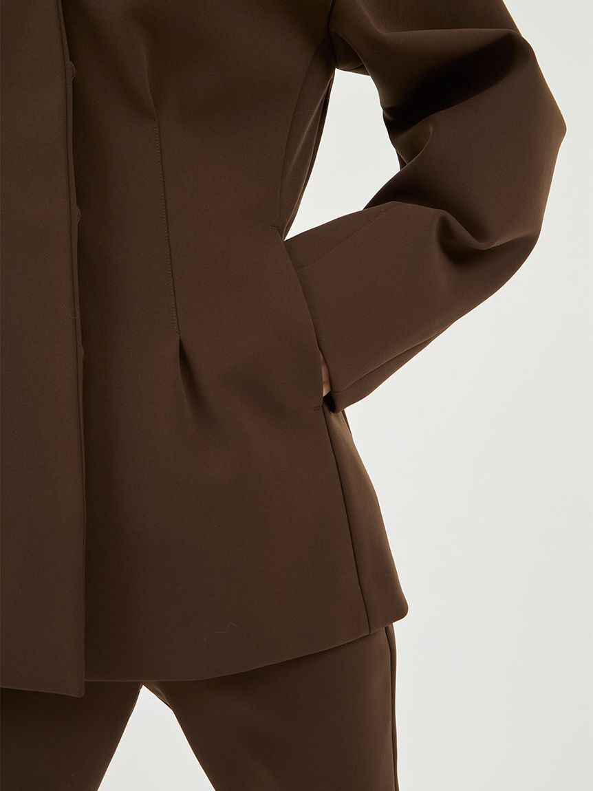 emmi atelier「【セットアップ対応】【金子綾 for emmi】コンフォートジャケット」|ノーカラージャケット|