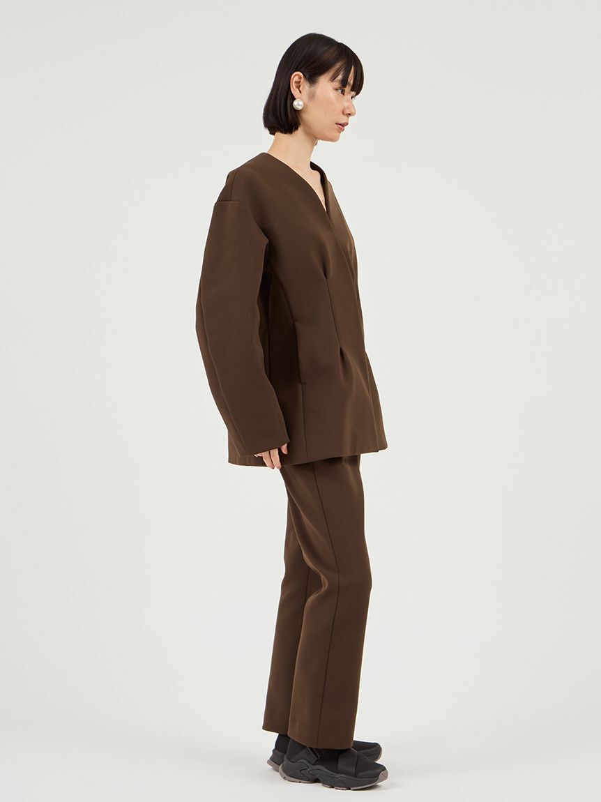 emmi atelier「【セットアップ対応】【金子綾 for emmi】コンフォートジャケット」|ノーカラージャケット|