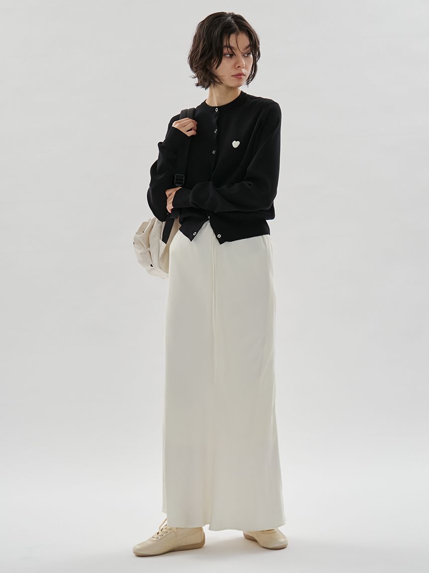 emmi atelier「サテンナロースカート【セットアップ対応】」|スカート|
