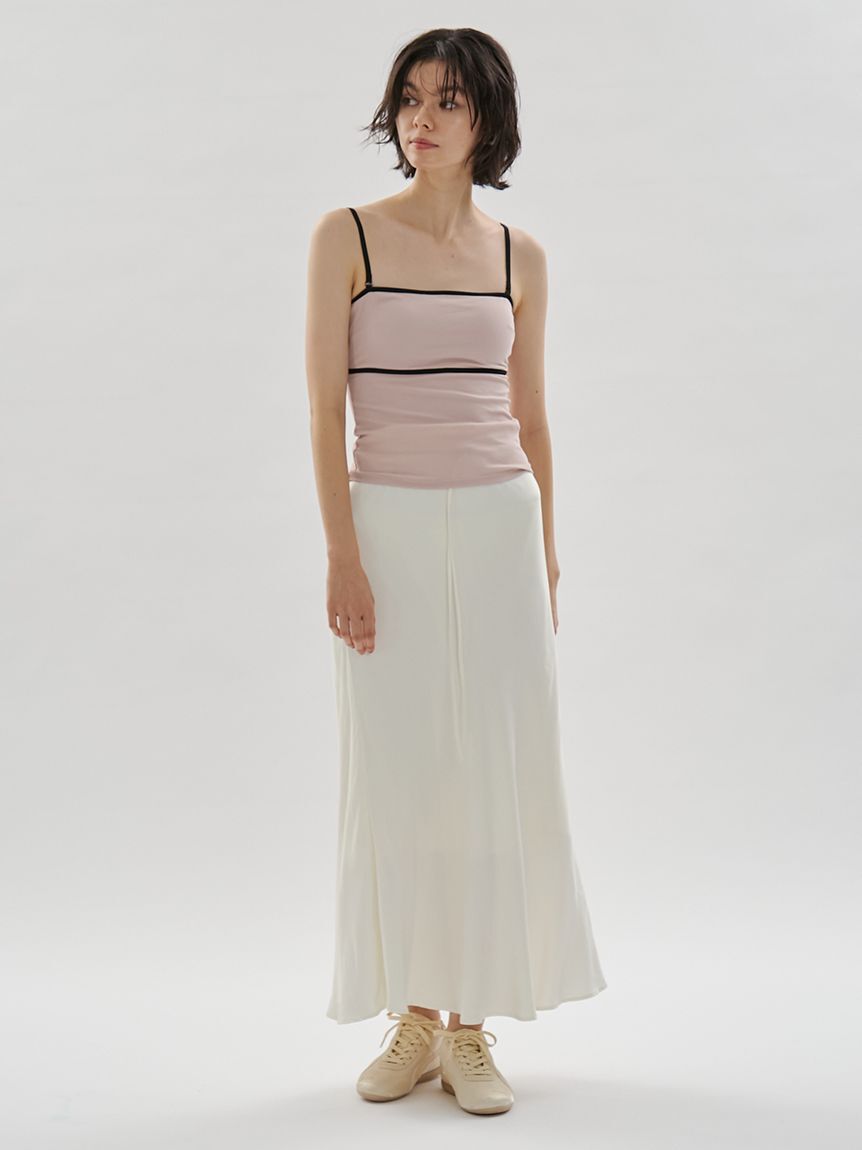 emmi atelier「サテンナロースカート【セットアップ対応】」|スカート|