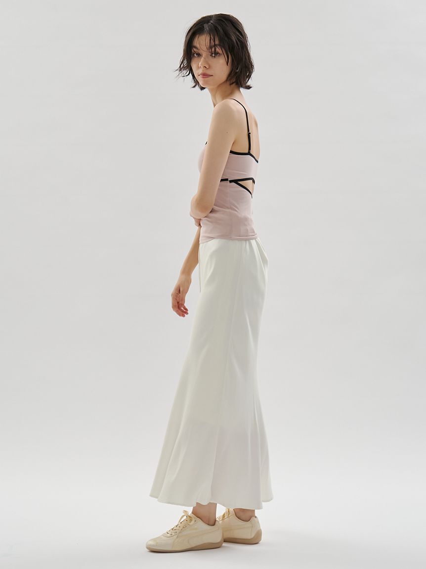 emmi atelier「サテンナロースカート【セットアップ対応】」|スカート|