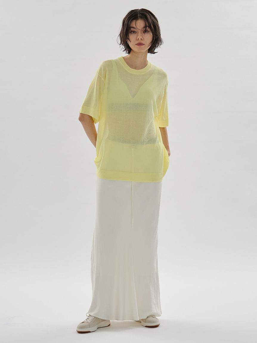 emmi atelier「サテンナロースカート【セットアップ対応】」|スカート|