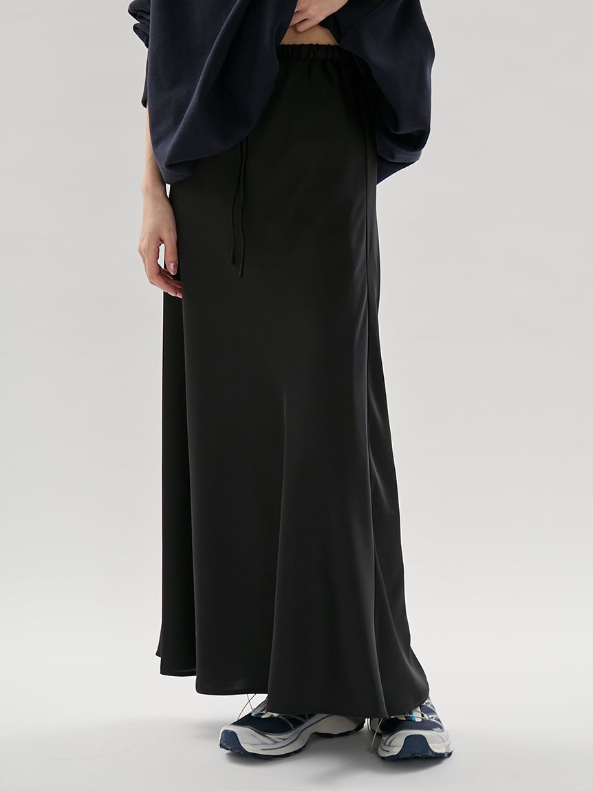 emmi atelier「サテンナロースカート【セットアップ対応】」|スカート|