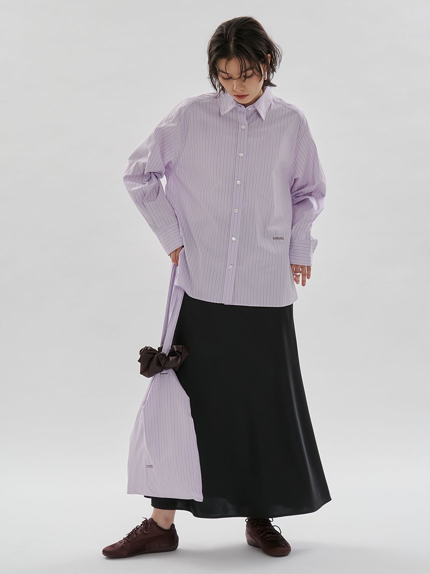 emmi atelier「サテンナロースカート【セットアップ対応】」|スカート|