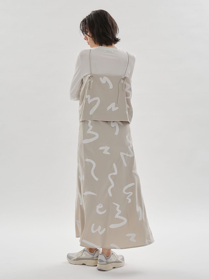 emmi atelier「サテンナロースカート【セットアップ対応】」|スカート|