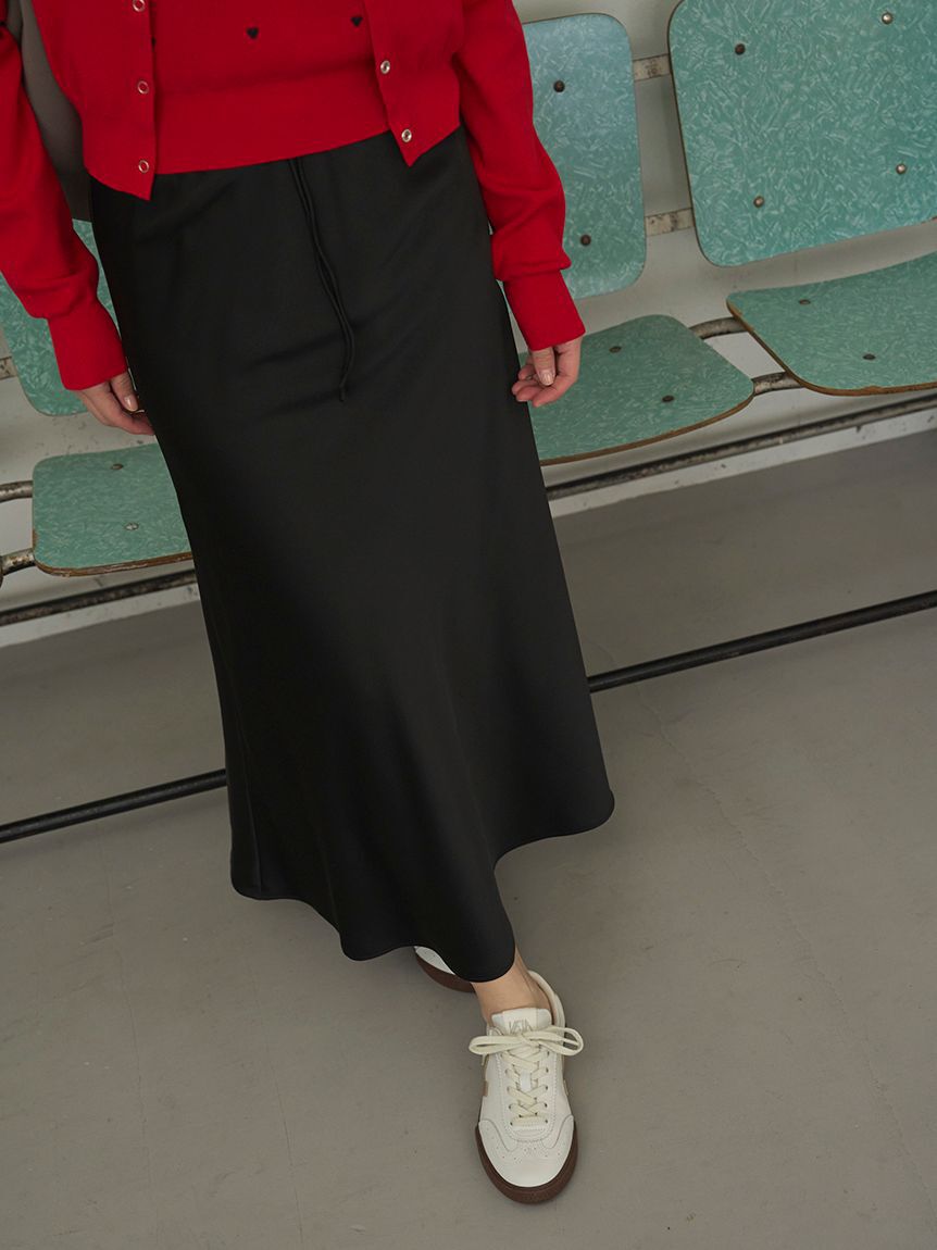 emmi atelier「サテンナロースカート【セットアップ対応】」|スカート|