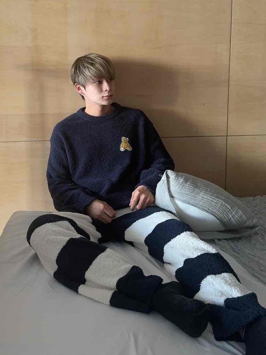 GELATO PIQUE HOMME「【ONLINE限定】【HOMME】ベビモコベアプルオーバー＆ロングパンツセット」|ルームウェア|