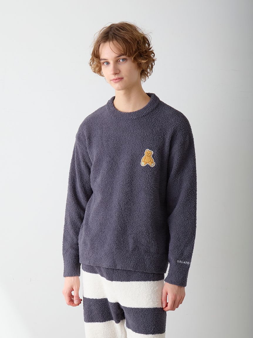 GELATO PIQUE HOMME「【ONLINE限定】【HOMME】ベビモコベアプルオーバー＆ロングパンツセット」|ルームウェア|