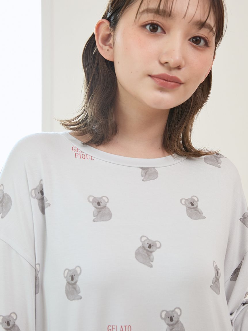 gelato pique「【接触冷感】コアラ柄ワンピース」|ルームウェア|