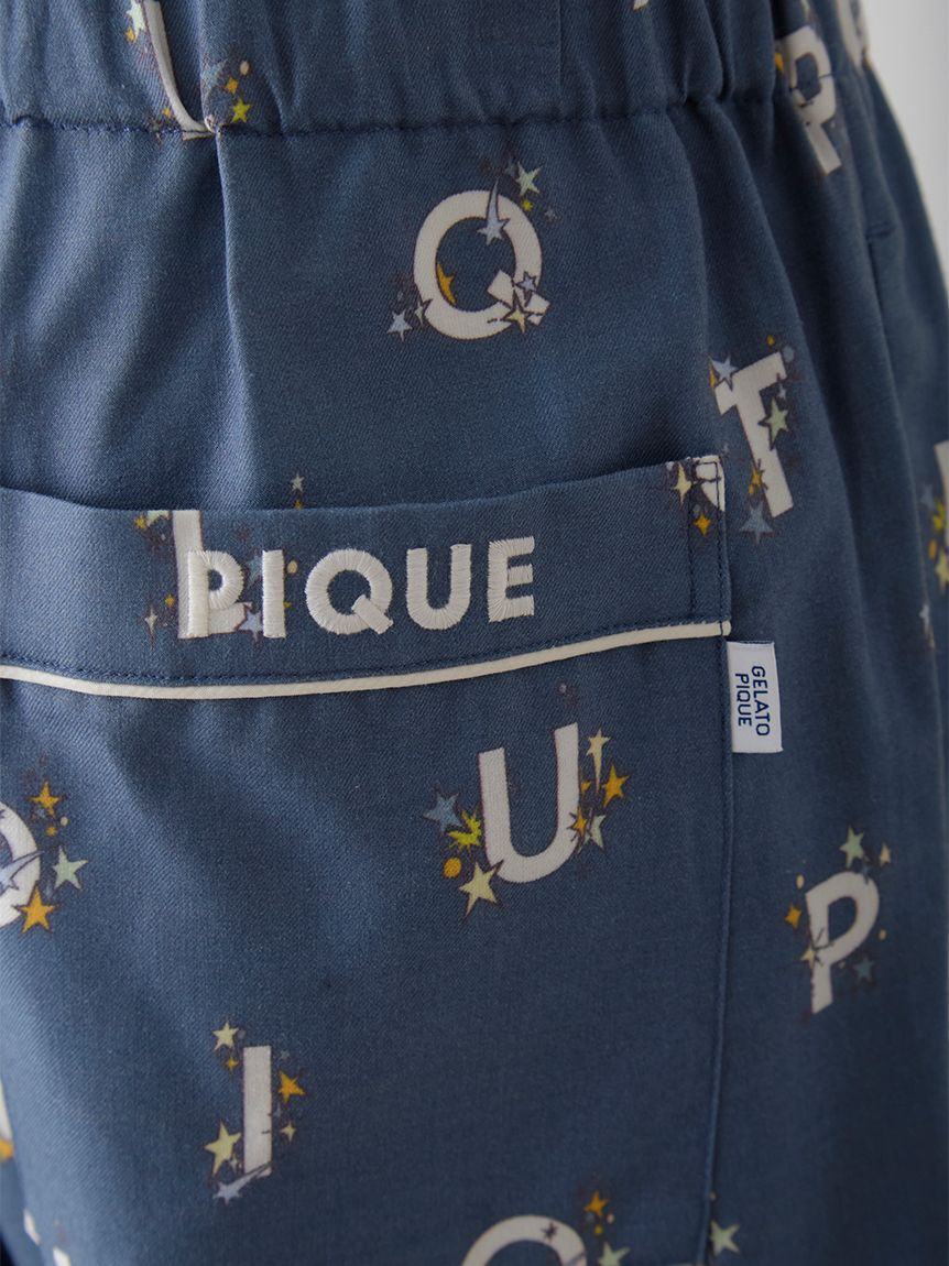 GELATO PIQUE HOMME「【HOMME】スターロゴ総柄プリントロングパンツ」|ルームウェア|