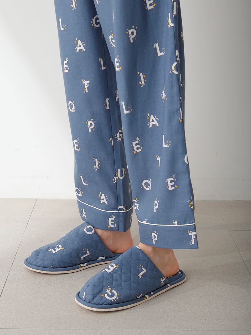 GELATO PIQUE HOMME「【HOMME】スターロゴ総柄プリントロングパンツ」|ルームウェア|