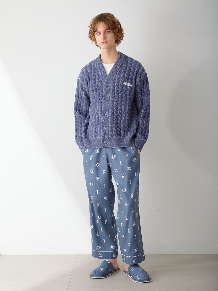 GELATO PIQUE HOMME「【HOMME】スターロゴ総柄プリントロングパンツ」|ルームウェア|