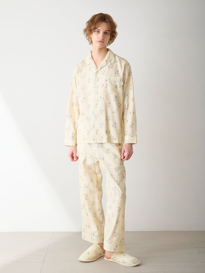 GELATO PIQUE HOMME「【HOMME】スターロゴ総柄プリントロングパンツ」|ルームウェア|