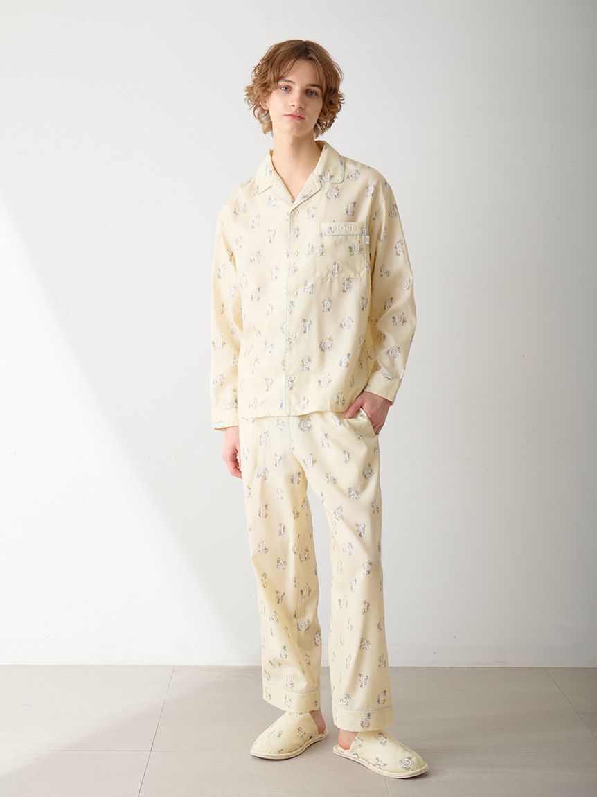 GELATO PIQUE HOMME「【HOMME】スターロゴ総柄プリントロングパンツ」|ルームウェア|