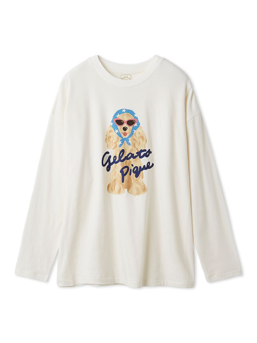 gelato pique「スカーフDOGワンポイントロンT」|ルームウェア|BLU