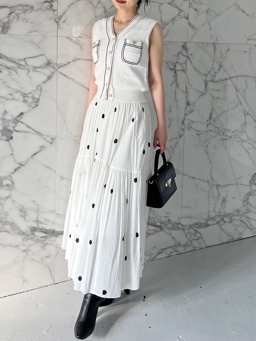 SNIDEL「ギャザーフレアスカート」|スカート|