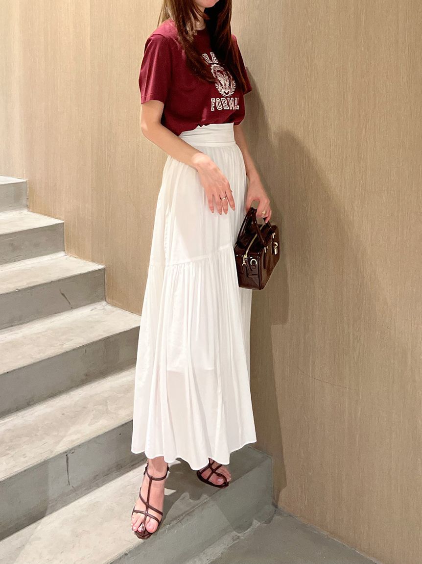 SNIDEL「ギャザーフレアスカート」|スカート|