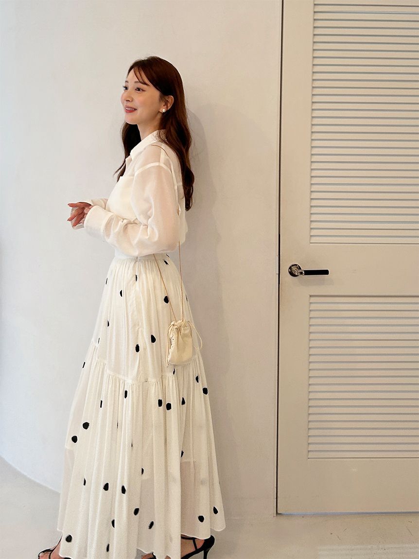 SNIDEL「ギャザーフレアスカート」|スカート|