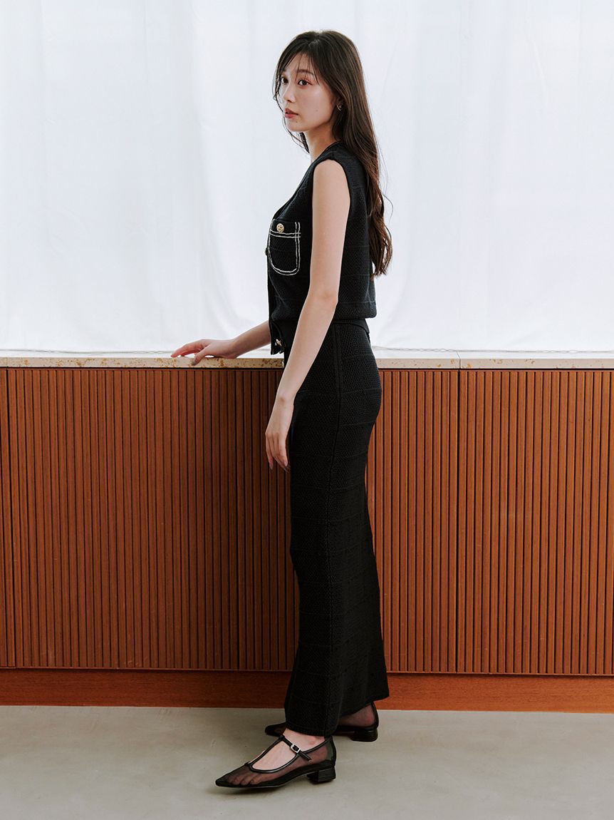 SNIDEL「Sustainableストラクチャーニットスカート」|スカート|