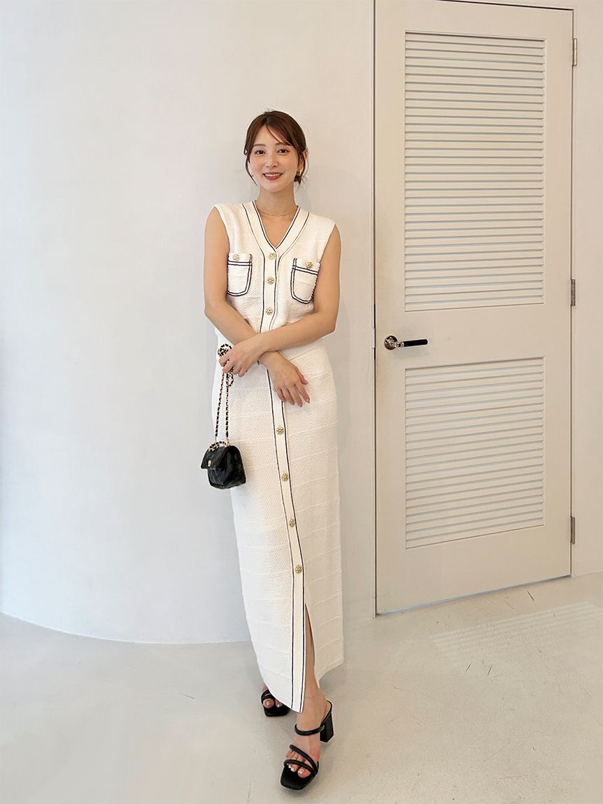 SNIDEL「Sustainableストラクチャーニットスカート」|スカート|