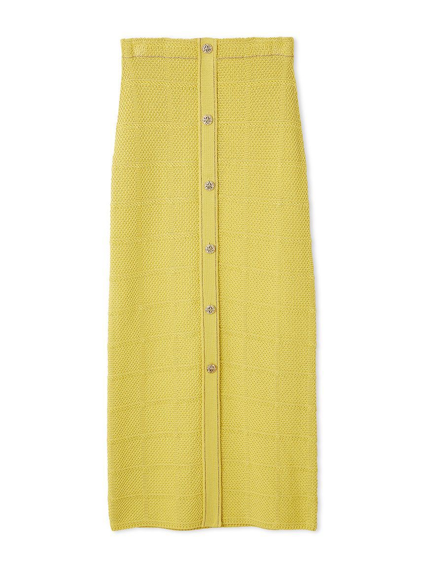 SNIDEL「Sustainableストラクチャーニットスカート」|スカート|YEL