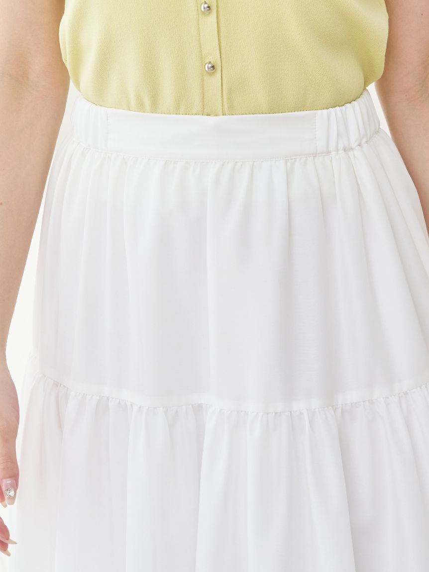 SNIDEL「ニットベスト&times;ティアードスカートセット」|ワンピース|