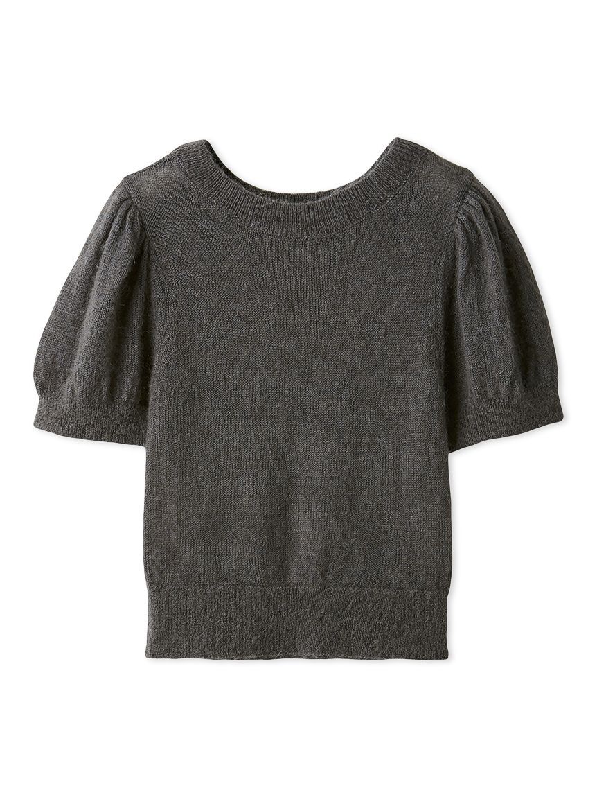 SNIDEL「シアーモヘヤパフスリニットプルオーバー」|ニット・セーター|GRY