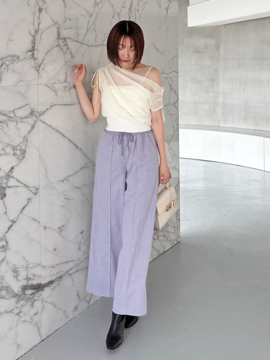 SNIDEL「バリエーションワイドパンツ」|チノ|