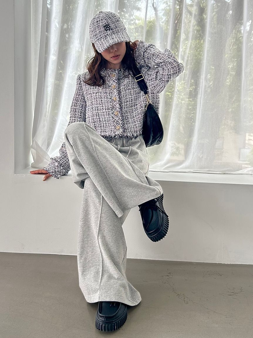 SNIDEL「バリエーションワイドパンツ」|チノ|