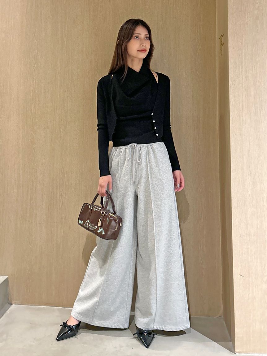 SNIDEL「バリエーションワイドパンツ」|チノ|