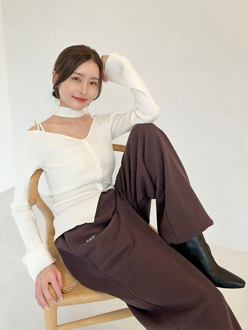 SNIDEL「【NUTMEG】コラボスウェットパンツ」|チノ|